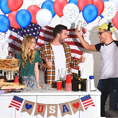 1 Balloons+Independence+Patterned+Patriotic+Decoration