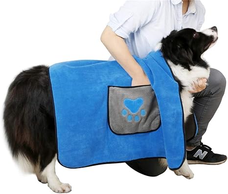 Dadypet Couverture Chien Chatpeignoir De Bain Pour Chienserviettes De Bain En Microfibre Pour Chien Séchage Rapide Et Super Absorbant 100 70