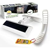 LITEAGENT PRO Solar LED Post Light Patented Angle Design for Real Estate & Business Signs, Upgraded 2025 Model with High Efficiency Solar Panel, Stainless Steel, No Drill Easy Install