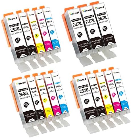 TekMall PGI250 CLI251 High Yield Replacement Ink Cartridges 3Sets+3Black (no Grey), Use for MX922 MG5520 MG6620 MG5420 MG5422 MG5522 MG5620 MG6320 MG6420 MG7120 MG7520 MX722 iP7220 iP8720 iX6820