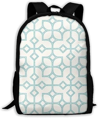 Amazon リュック バックパック ビジネスリュック幾何 対称 模様 リュックサック スクエアリュック 大容量 軽量 メンズ レディース 多機能 通勤 通学 旅行 出張 通気性 黒 Wen Hao Store シューズ バッグ