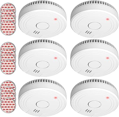 ELRO FS1805M 6-Piece Smoke Alarm Set Magnetic Mount EN14604 White