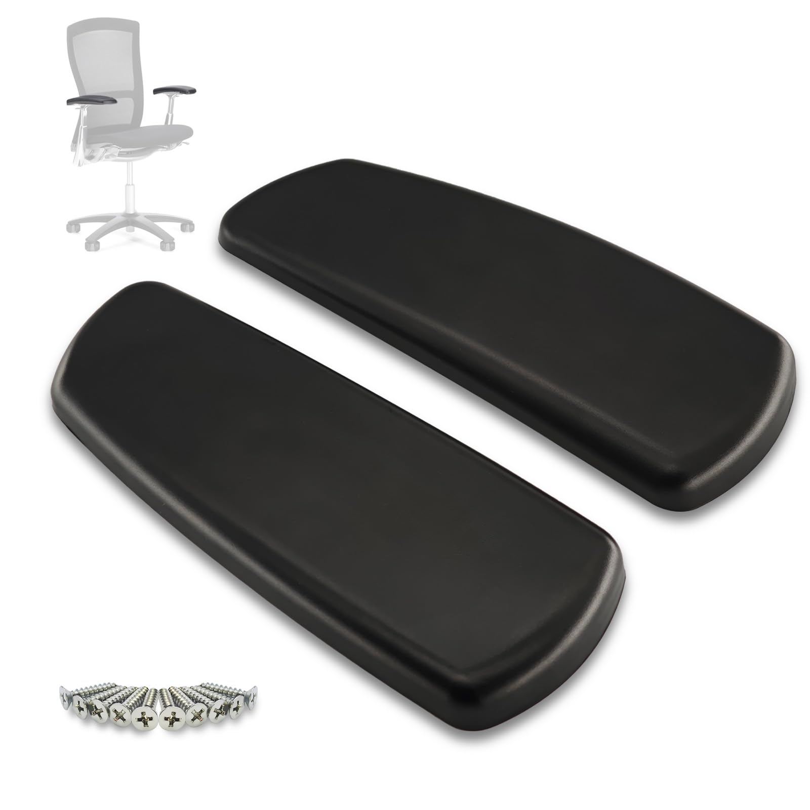 Photo 1 of YENANA Office Chair Arm Pads for Knoll Life – High-Performance Replacement Arm Rests & Office Chair Parts, Includes New Screws