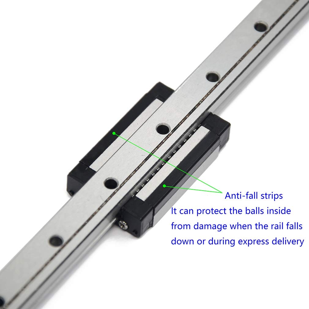 ReliaBot Black MGN12H Carriage Block with Anti-Fall Strips for 12mm MGN12 Linear Motion Slide Rail Guide - Image 4