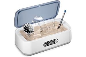 WINTERCRUSH Jewelry Cleaner Deep Cleaning Machine: Sonic Retainer Cleaner for Tooth - Dental Cleaning Pod -3 Timers
