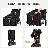 Timber Ridge Festival Trolley on Wheels 200L Folding Camp Wagon Black view 3