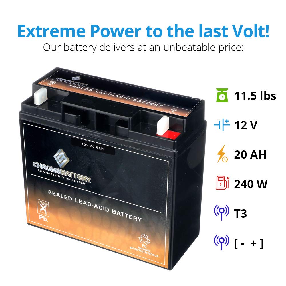 12V 20AH Rechargeable Sealed Lead Acid (SLA) Nut and Bolt Connector