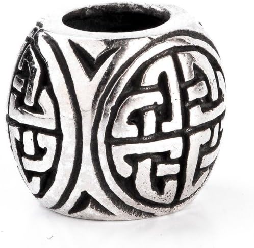 Beard bead and hair bead with Viking knot made of silver, jewellery bead curl bead dreadlocks LARP