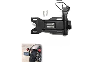 GYMARK Motorcycle License Plate Bracket LED Light Side Mount License Plate for Indian Scout Bobber Twenty Scout Rogue 2018-2024 Foldable License Plate Holder Accessories