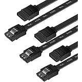 SATA Cable III, Benfei 3 Pack SATA Cable III 6Gbps Straight HDD SDD Data Cable with Locking Latch 18 Inch for SATA HDD, SSD,