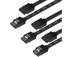 BENFEI SATA Cable III, 3 Pack SATA Cable III 6Gbps Straight HDD SDD Data Cable with Locking Latch 18 Inch Compatible for SATA