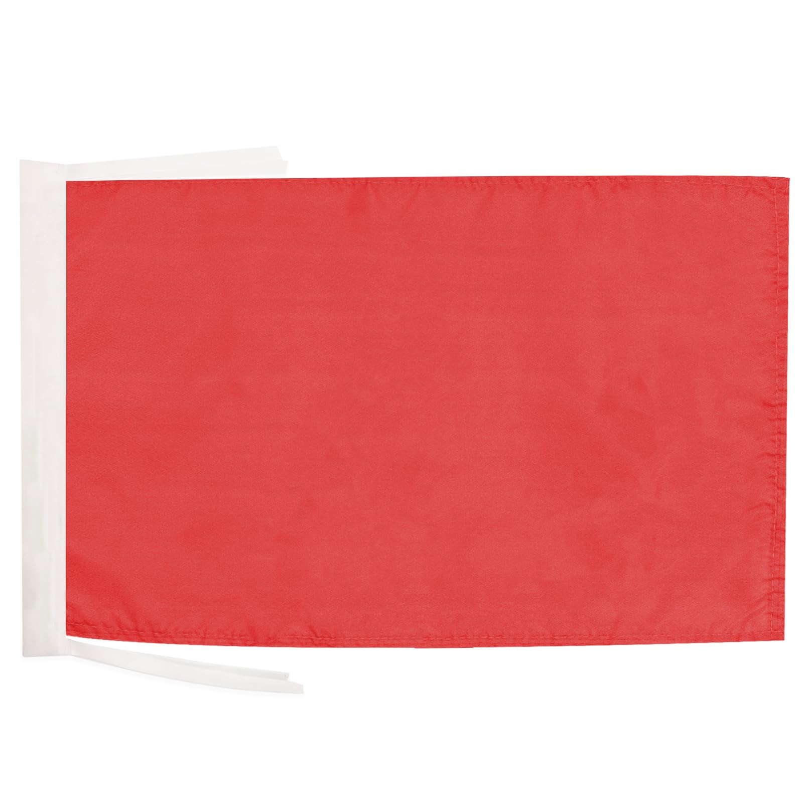 AZ FLAG - Plain Red Flag - 18'' x 12'' - 100% Polyester Solid - Color Small Banner with Two Cords - Fade Resistant - Vivid Colors - 18x12 in - 45x30 Cm