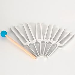 QIYUN Tuning Fork Set of 6, 528 Hz Tuning