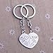 YEEQIN 2PC Matching Big Sis Little Sis Red Split Heart Halves Sisters Pendant Keychain Keyring Set