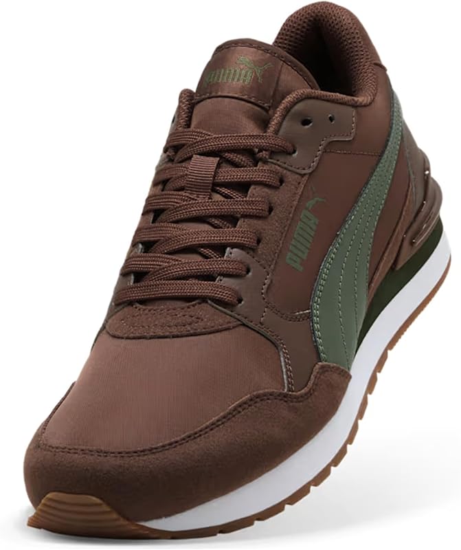 Erwachsene ST Runner v4 Nylon Sneakers 41, Chestnut Brown Moss Veil White Gum Green