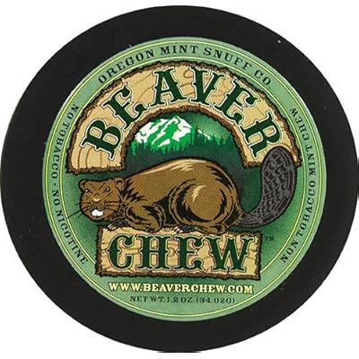 Oregon Mint Snuff Co. - Beaver Chew 1.2oz Tin - Mint Chew (5 Cans)