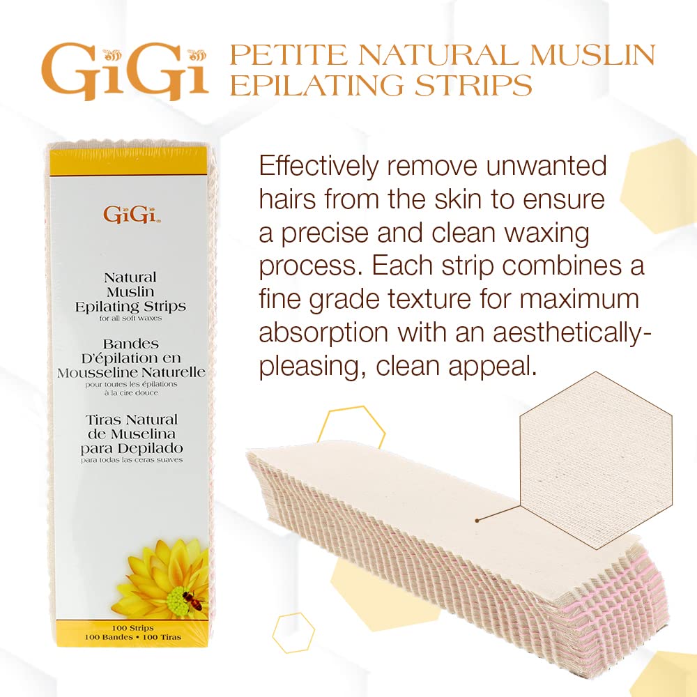 GiGi Natural Muslin Epilating Strips Large (3