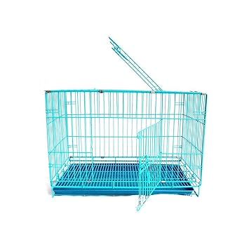 Royal Pet Easy To Move With Removable Tray Iron Cage For Dog & Rabbit 18 Inch Sky Blue