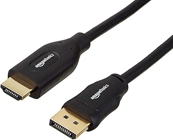 AmazonBasics DisplayPort (not USB port) to HDMI Cable - 10 Feet, Black