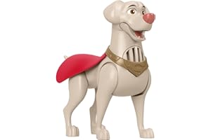 Fisher-Price DC League of Super-Pets Toy Talking Krypto Poseable Figure with Sounds and Phrases for Preschool Kids Ages 3+ Years