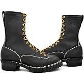 Wesco Jobmaster 10&rdquo; Lace-Up Black Leather Work Boot USA-Made