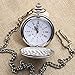 Powshop Classic Smooth Vintage Pocket Watch, Steel Men Pocket Watch with 14''Chain Powshop Classic Smooth Vintage Pocket Watch, Steel Men Pocket Watch with 14''Chain