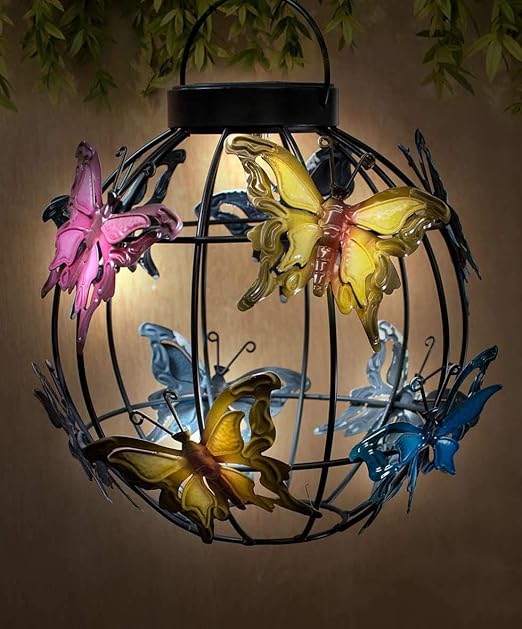 Fineway Beautiful Solar Butterfly Hanging White/Colour Changing Led