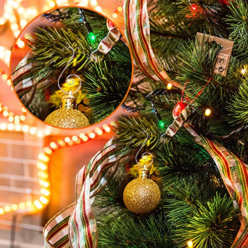 KOHcojim 120 Pack Christmas Ornaments Hooks Ornament Hangers, Stainless Steel S-Shaped Hangers for Christmas Tree Decorations, Holiday Ornament Hangers Christmas Tree Hanger (Silver)