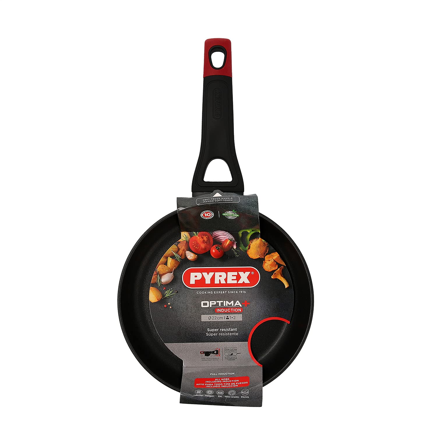 Pyrex Optima + Forged Aluminium Frying Pan 22 cm, Black,4937811