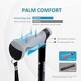 rehand Quad Cane Adjustable 8-Height Ergonomic Quad Base Purple Walking Cane view 2