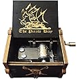 Bolunlun Caribbean music box, wooden hand crank music box, wooden toy for movie fans, gift for boyfriend and kids, perfect for Valentine's Day, birthday, Halloween and Christmas. (Caribbean song)