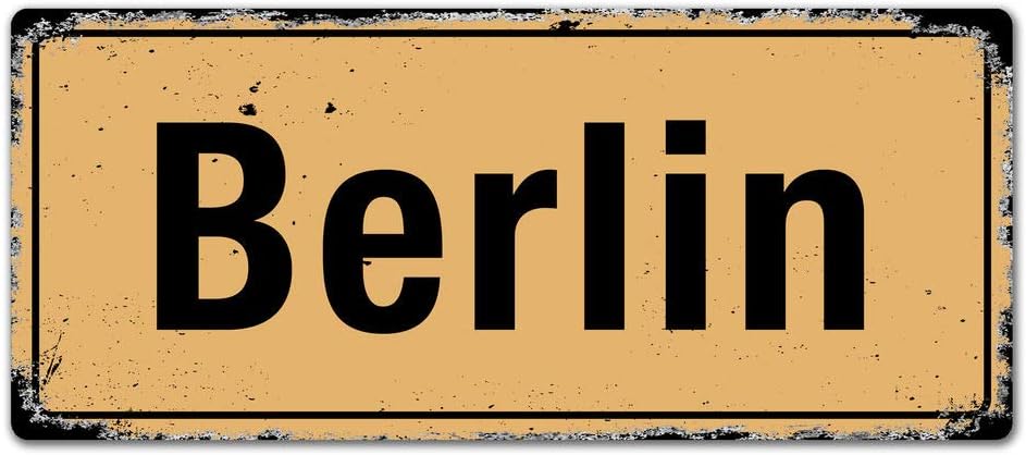 Amazon Com Yilooom Berlin Ww2 Street Sign Metal Wall Plaque Art Germany Tank World War Nazi Home Kitchen