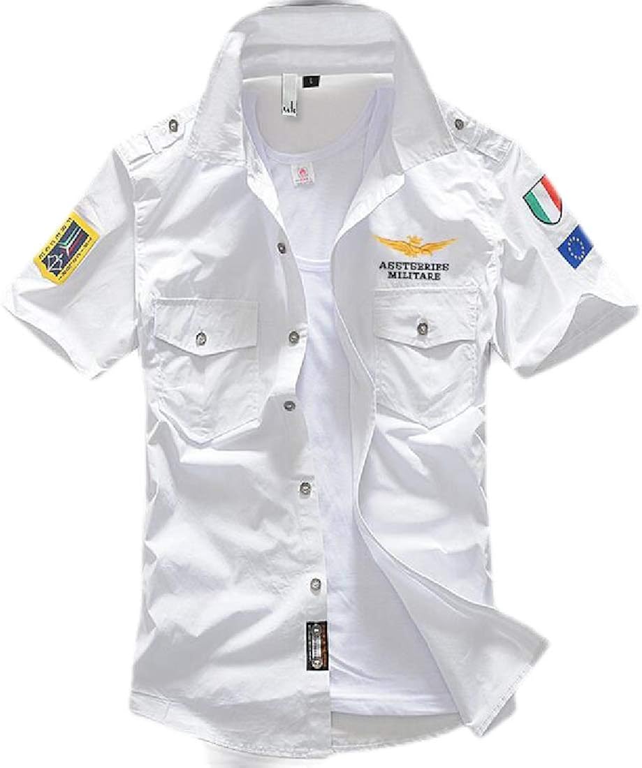 mens short sleeve cargo shirt