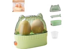 Soft Boiled Eggs And Onsen Tamago, Dorm Use Egg Poacher For 2 Eggs, Smart Mini Egg Cooker, Rapid Egg Cooker For Hard Boiled (