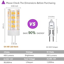 KAKEMONO G4 LED Bulb 4W 2700K Warm White bi-pin T3