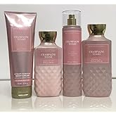 Bath & Body Works CHAMPAGNE TOAST set of 4 -- fine fragrance mist 8 fl oz., shower gel 10 fl oz.,body lotion 8 fl oz., ultra shea body cream 8 oz.