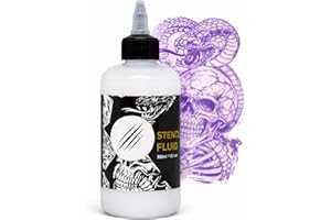 Tattoo Transfer Gel Fluid 10.1oz (300ml) – Stencil Transfer Gel Used with Tattoo Stencil Printer & Transfer Paper, Fast-Dryin