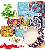 Scented Candles Gifts for Women,Christmas Candles Set Gifts for Mom,Relaxation,Birthday,Thank You Gifts for Her,100% Soy Wax Portable Tin Candles,Stress Relief and Aromatherapy for Bath Yoga