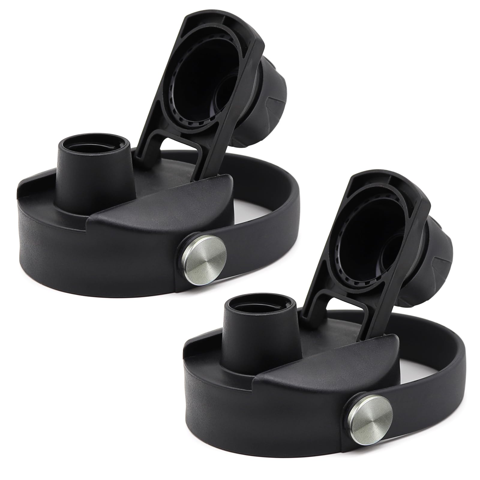 Hydro Flask Wide Mouth Auto Flip Lid (12oz-64oz), Sports Bottle Accessories Replacement Lid Top with Button Lock (Black)