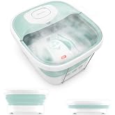 Homedics Smart Space Elite Footbath with Heat Boost, Collapsible | Bubble Massage, Pedicure Attachments, Bath Salts, Safe to Use Bath Salts, Patented Safety-Lock System, Ergonomic, Heat Boost
