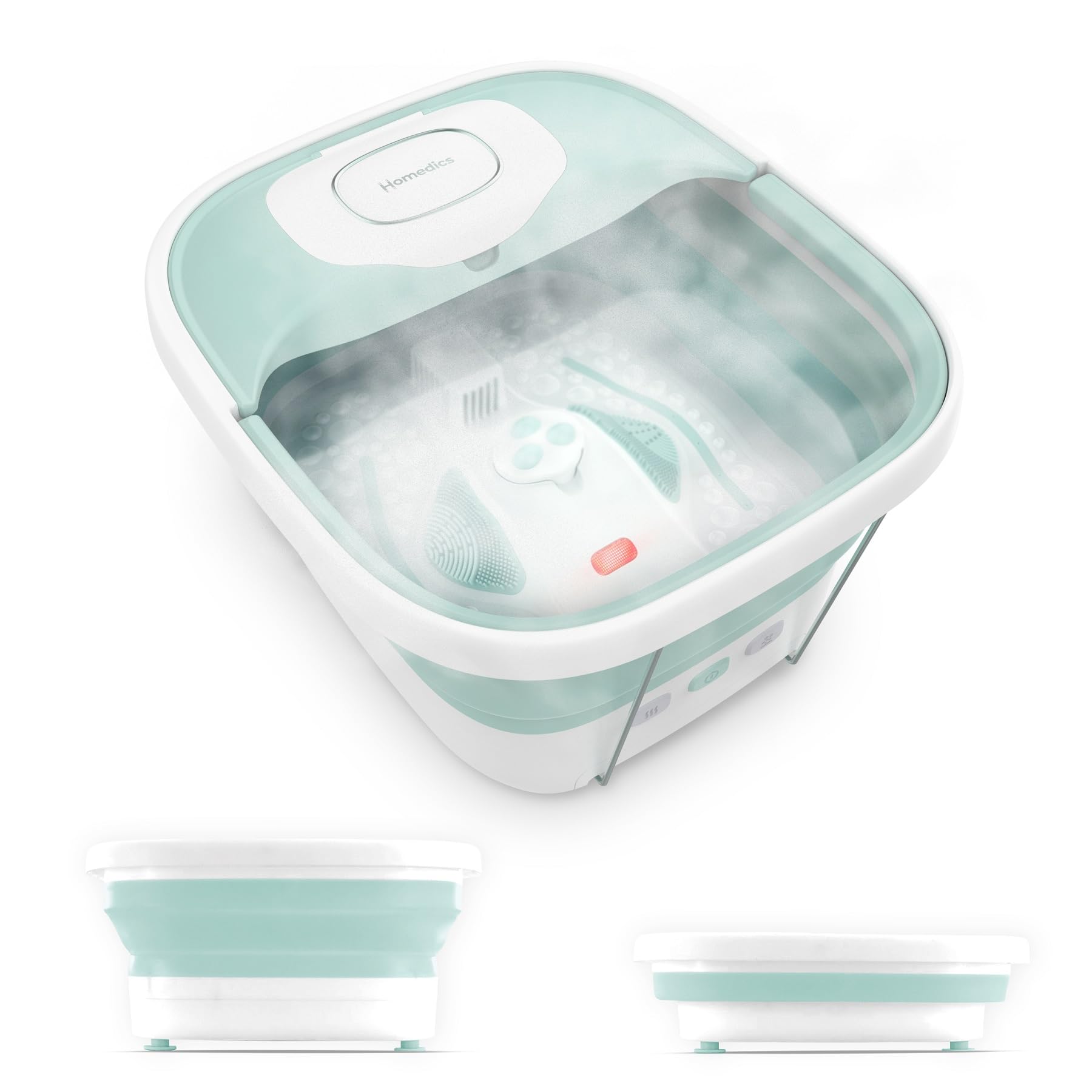 Photo 1 of Homedics Smart Space Elite Footbath with Heat Boost, Collapsible, Invigorating Bubble Massage, 3 Pedicure Attachments, Safe to Use Bath Salts, Patented Safety-Lock System, Ergonomic