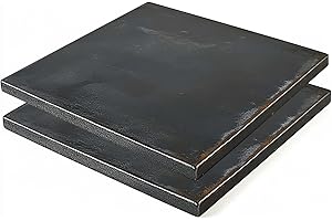 YLJNGUS Steel Plate 8" x 8" x 1/4" - 2PCS A36 Hot Rolled Metal Steel 1/4 inch(6mm) Plate Flat Steels Weldable Base Sheet Metal Stock