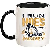 Fonhark - Funny Heavy Machinery Operator Backhoe Plumber Excavator Construction Mug, 11 Oz Novelty Coffee Mug/Cup