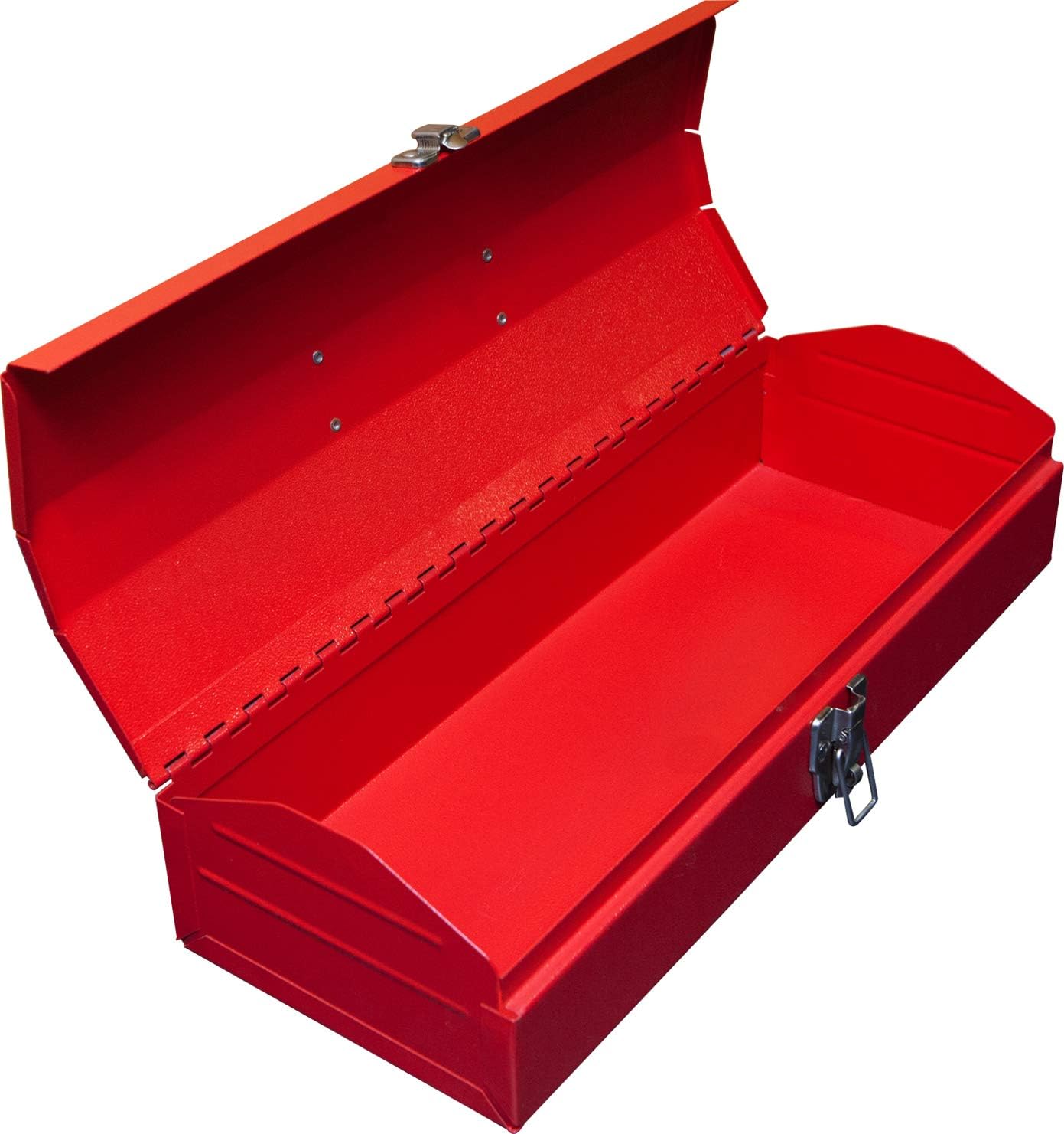 BIG RED TB102 Torin 16" Hip Roof Style Portable Steel Tool Box with Metal Latch Closure, Red: Automotive