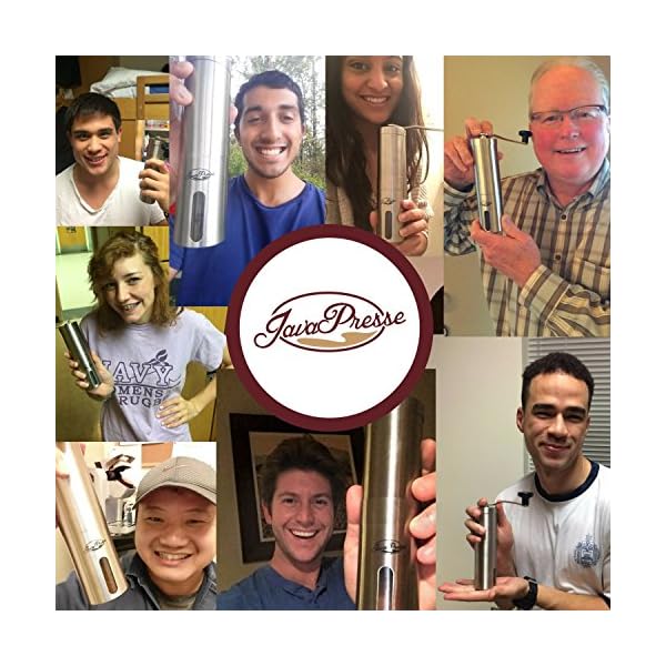 JavaPresse Manual Coffee Grinder with adjustable settings Stainless