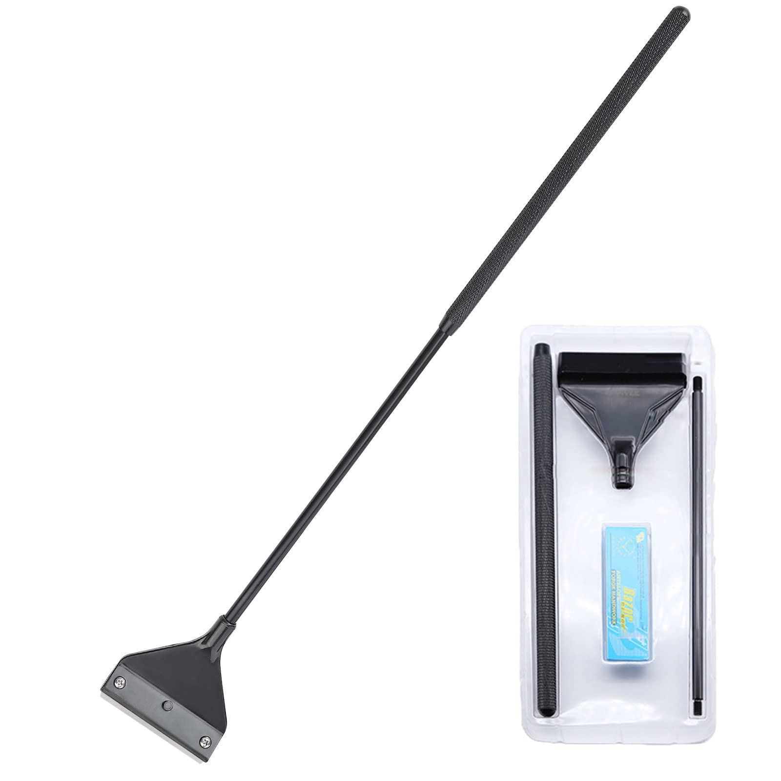 zalati Algae Scraper Fish Tank Algae Cleaner Tool Set with 10pcs Blades Stainless Steel for Glass Aquarium Tank