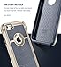 E LV iPhone 6S Case Cover Slim Armor Defender for iPhone 6S / iPhone 6 - [DARK BLUE/LIGHT GOLD]