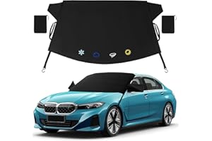KAHLHAK Windshield Cover for Ice and Snow | Durable 600D Oxford Fabric Frost Windshield Cover for Car, SUV, Van, Trucks Car | Window Covers with Side Mirror Cover | Winter Waterproof Protects Cover 69x42in