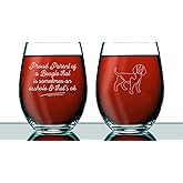 JohnPartners993 Parent Of A Beagle That Is Sometimes An Asshole Stemless Wine Glass - Beagle Mom Gift - Funny Beagle Gift Idea - Beagle Wine Glass