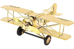 Vintage Airplane Ornament, Rugged Iron Material Electroplated Technology Widely Application Gold Airplane Desktop Decoration 